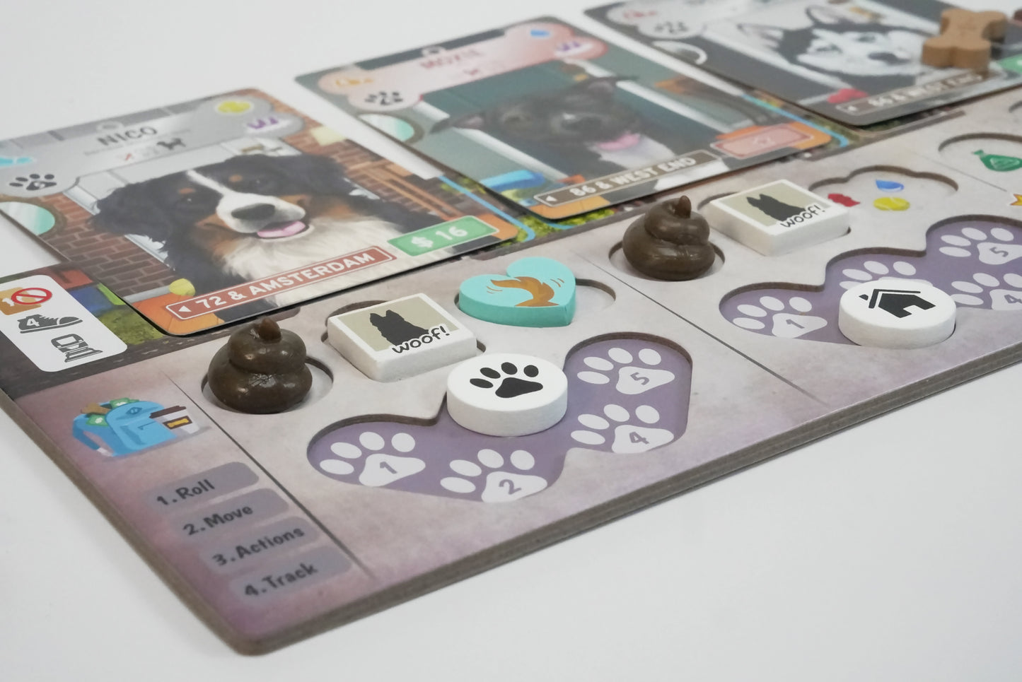 Note: Dual Layer Boards, Squishy Poops, and Wooden Walk Trackers are not included in the pack and will be in the Bark Avenue Deluxe Edition.